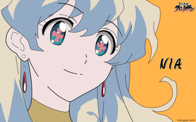 Cartoon bluehair bigeyes smile nia free wallpaper for desktop - medium preview image