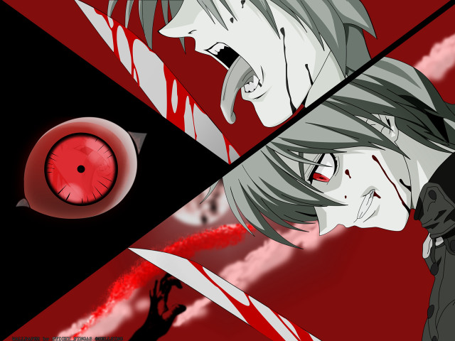 Yandere bloodied knife redsky redmoon free wallpaper for desktop - medium preview image