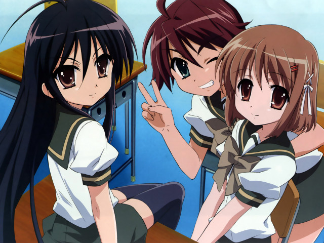 Eizan kikukawa classroom manga girls free wallpaper for desktop - medium preview image