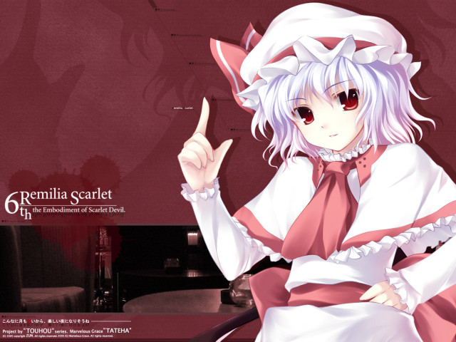 Anime girl pink white red free wallpaper for desktop - medium preview image