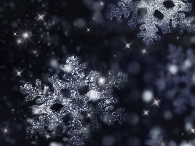 Snowflake dark stars scattered snowflakes free wallpaper for desktop - medium preview image