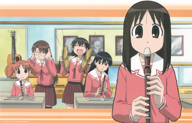Girl schooluniform microphone classroom guitars free wallpaper for desktop - medium preview image