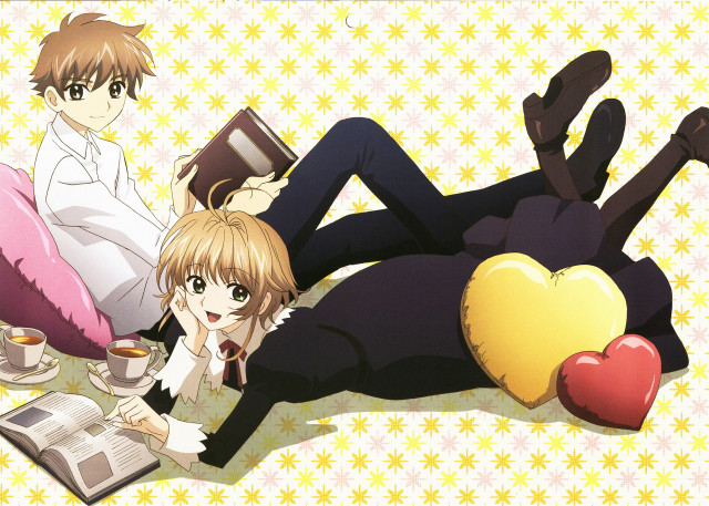 Couple reading coffee heart remodernism free wallpaper for desktop - medium preview image