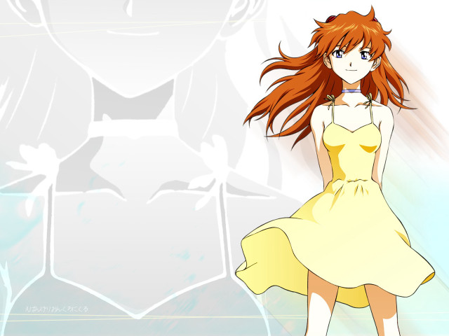 Yellow dress girl neo romanticism free wallpaper for desktop - medium preview image