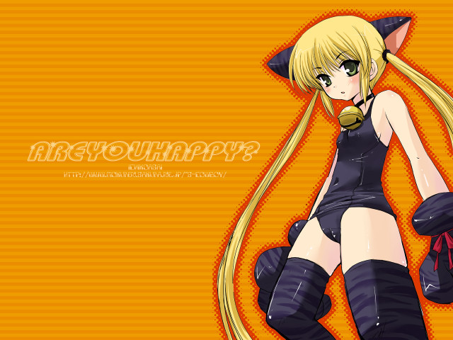 Anime girl blonde cat ears #6 free wallpaper for desktop - medium preview image