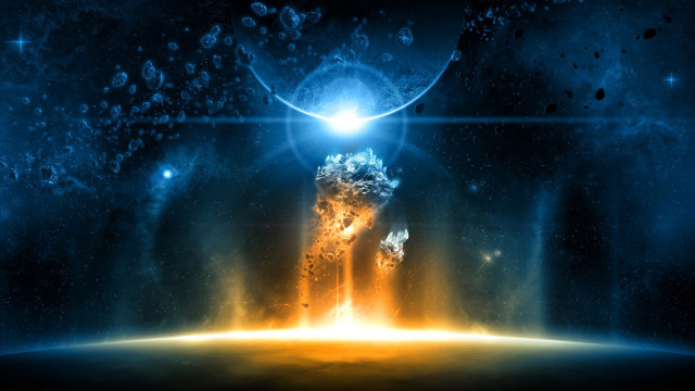 Space bright light black hole free wallpaper for desktop - medium preview image