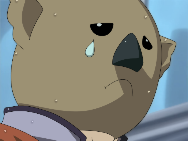 Sad bear building portrait blue free wallpaper for desktop - medium preview image