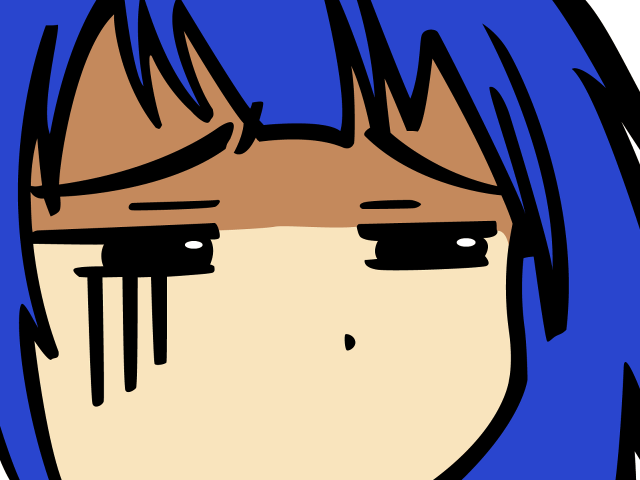 Sad bluehair girl yandere manga free wallpaper for desktop - medium preview image