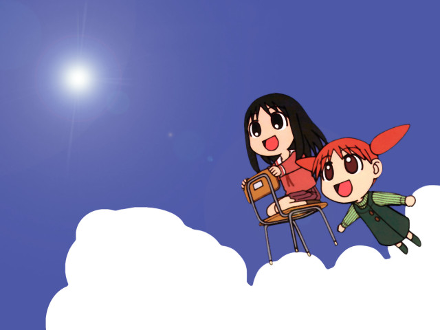 Sky characters sitting sun cloud free wallpaper for desktop - medium preview image