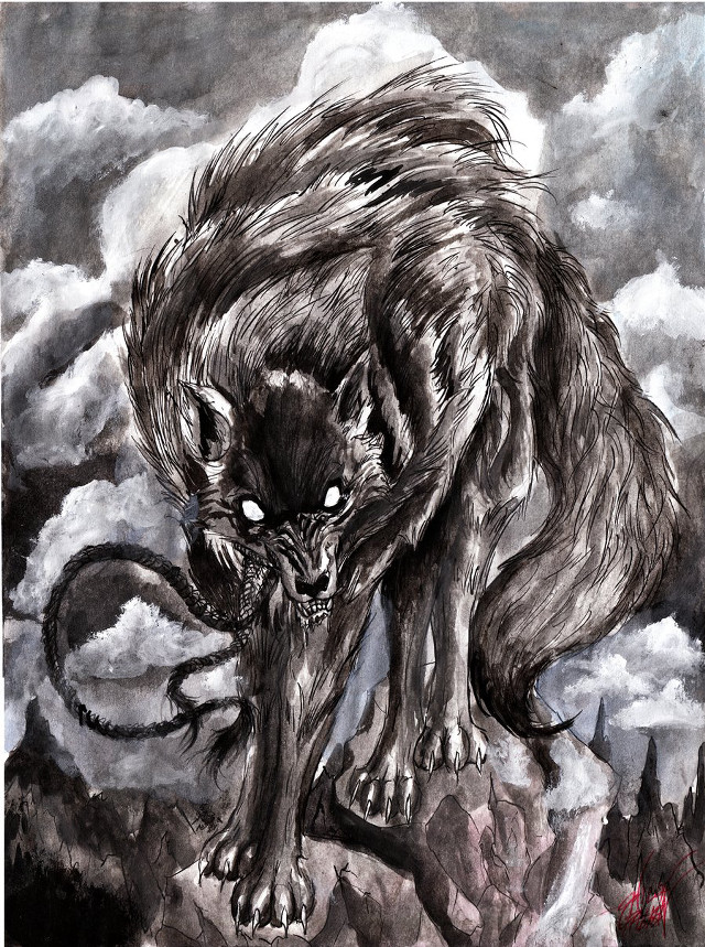 Wolf rock clouds red car free wallpaper for mobile - medium preview image