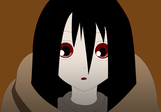 Creepy yandere hoodie red eyes free wallpaper for desktop - medium preview image