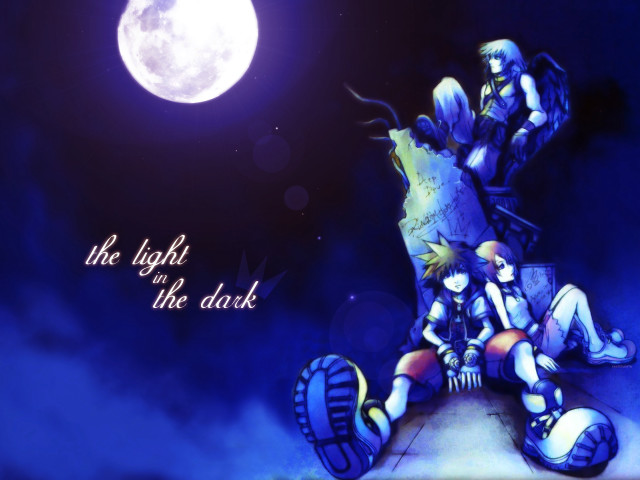 Cartoon person rock full moon free wallpaper for desktop - medium preview image