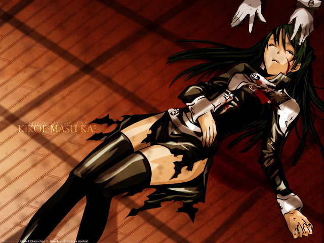 Gothic anime woman knife damage free wallpaper for desktop - medium preview image