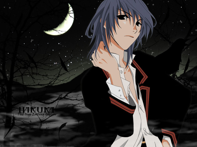 Blue haired man fullmoon gothic free wallpaper for desktop - medium preview image