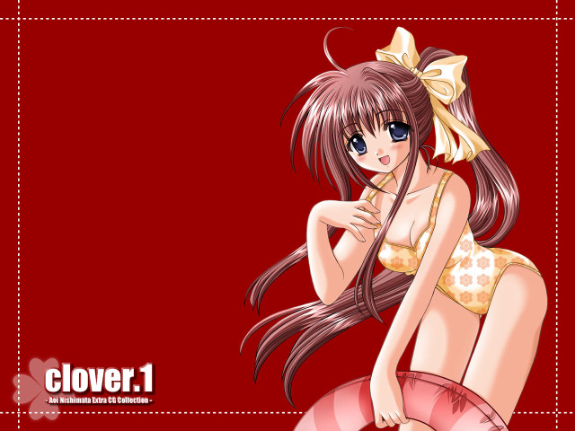 Girl bikini candy cane anime free wallpaper for desktop - medium preview image