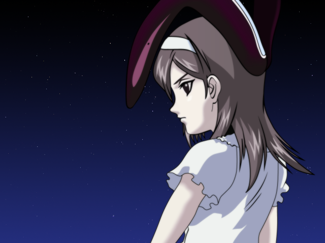 Girl hat night starry sky free wallpaper for desktop - medium preview image