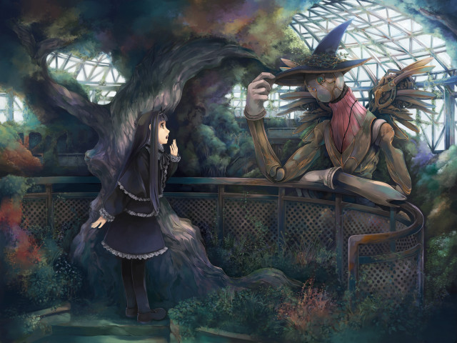 Alice prin forest witch hat free wallpaper for desktop - medium preview image