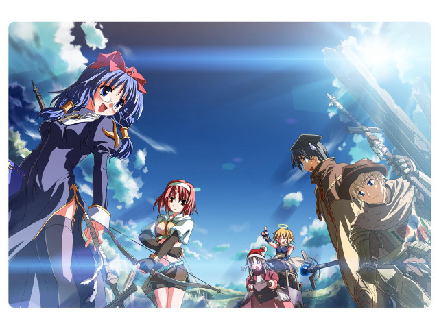 Anime characters sky clouds boys free wallpaper for desktop - medium preview image