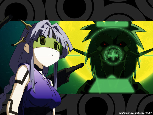 Cartoon gun demon light cyberpunk free wallpaper for desktop - medium preview image