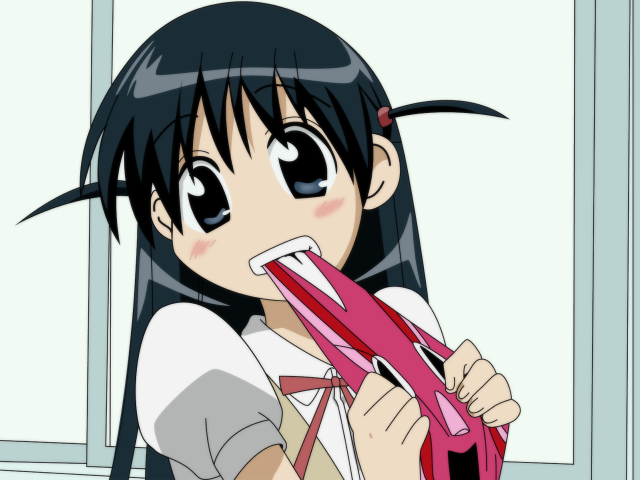 Girl pink object toothbrush anime free wallpaper for desktop - medium preview image