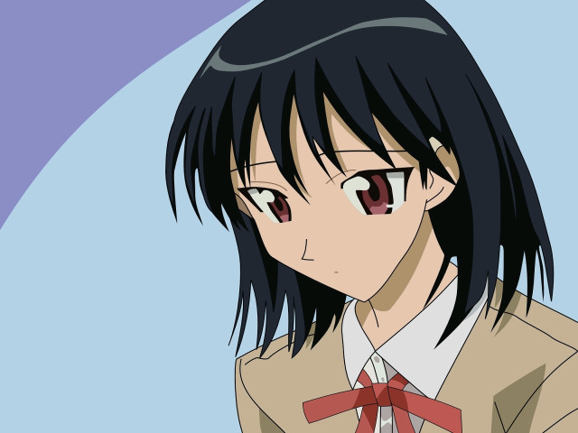 Anime girl black hair red #6 free wallpaper for desktop - medium preview image