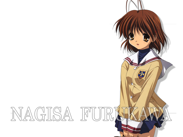 Nagisa furkawa sailor uniform portrait free wallpaper for desktop - medium preview image