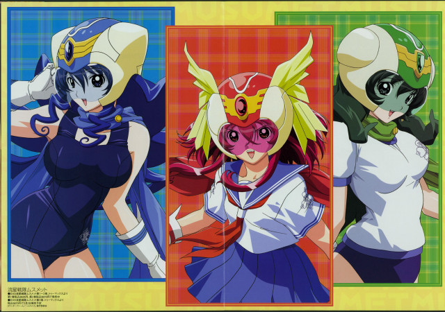 Anime girls sailor uniform puzzle free wallpaper for desktop - medium preview image