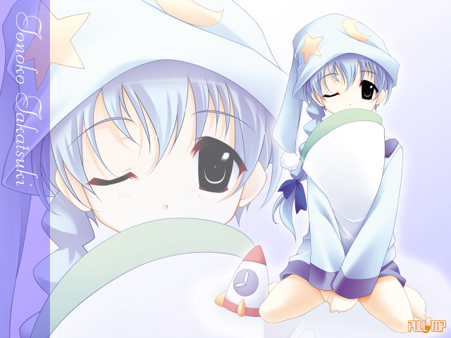 Anime girl star hat braid free wallpaper for desktop - medium preview image