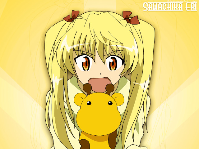 Girl teddy bear yellow background free wallpaper for desktop - medium preview image