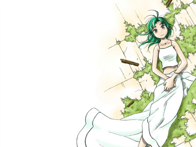 Woman white dress tree branch free wallpaper for desktop - medium preview image