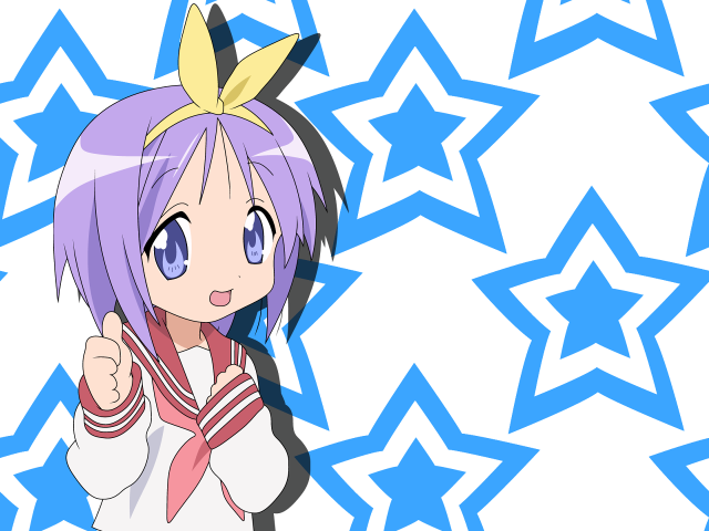 Purple hair star background anime free wallpaper for desktop - medium preview image