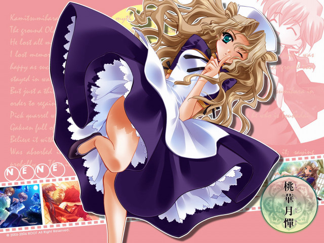 Cartoon purple dress white shirt free wallpaper for desktop - medium preview image