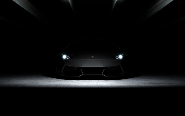 Black sports car dark room #12 free wallpaper for desktop - medium preview image
