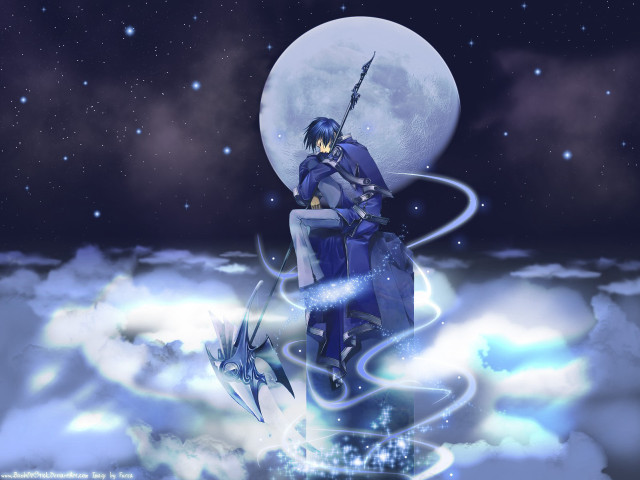 Clouds dragon sword anime night free wallpaper for desktop - medium preview image