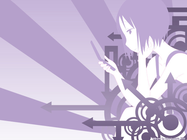 Woman cellphone purple arrows synchromism free wallpaper for desktop - medium preview image