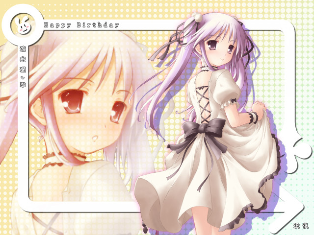 Girl dress pictureframe pastel anime free wallpaper for desktop - medium preview image