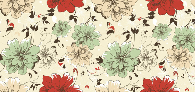 Floral pattern red flowers blooming free wallpaper for desktop - medium preview image