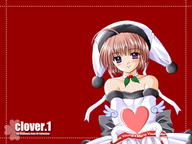 Girl heart santa hat christmas free wallpaper for desktop - medium preview image