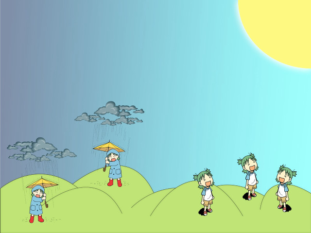 Hill sky clouds umbrella moon free wallpaper for desktop - medium preview image