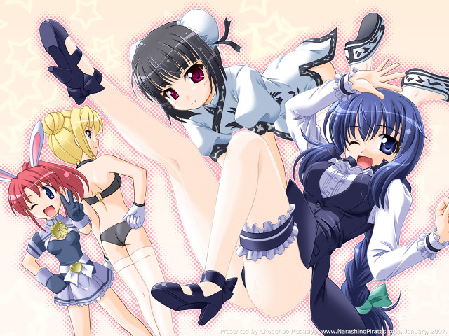 Anime girls gun rayonism bunny free wallpaper for desktop - medium preview image