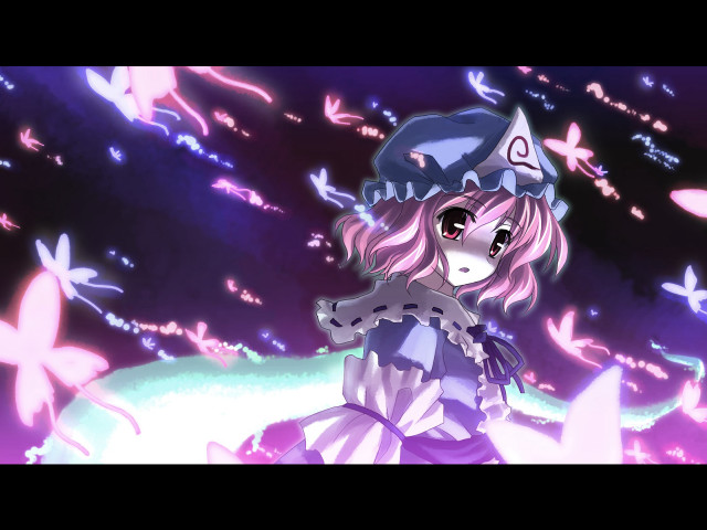 Girl hat dress snow butterflies free wallpaper for desktop - medium preview image