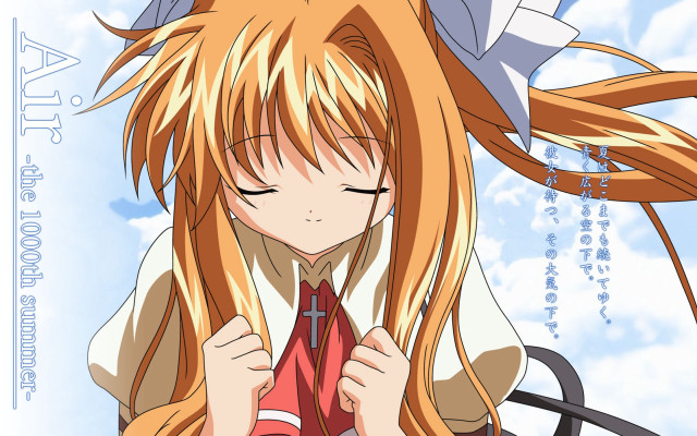 Girl long blonde hair red #3 free wallpaper for desktop - medium preview image