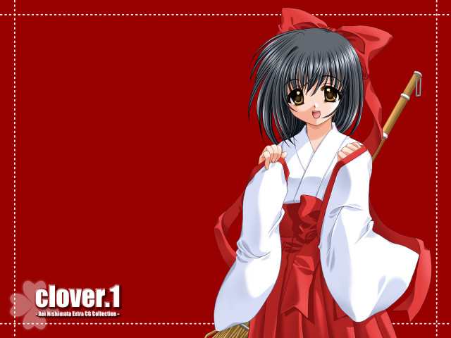 Girl red and white broom free wallpaper for desktop - medium preview image