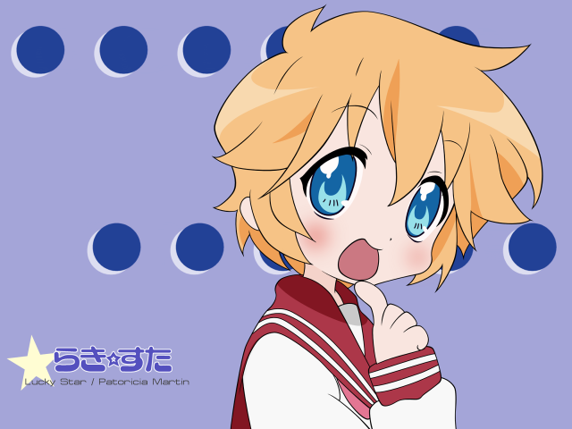 Blonde blueeyes star sweater anime free wallpaper for desktop - medium preview image