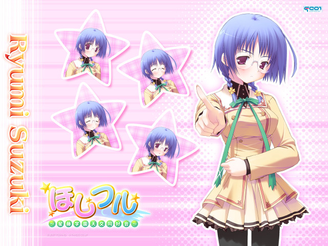 Bluehair girl camera pinkstars remodernism free wallpaper for desktop - medium preview image