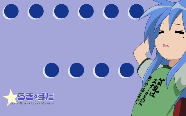 Anime bluehair greenstar purple background free wallpaper for desktop - medium preview image