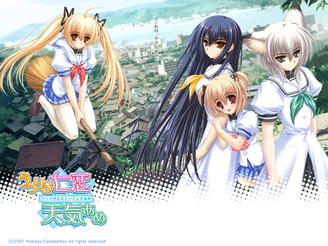 Anime girls cityscape river remodernism free wallpaper for desktop - medium preview image