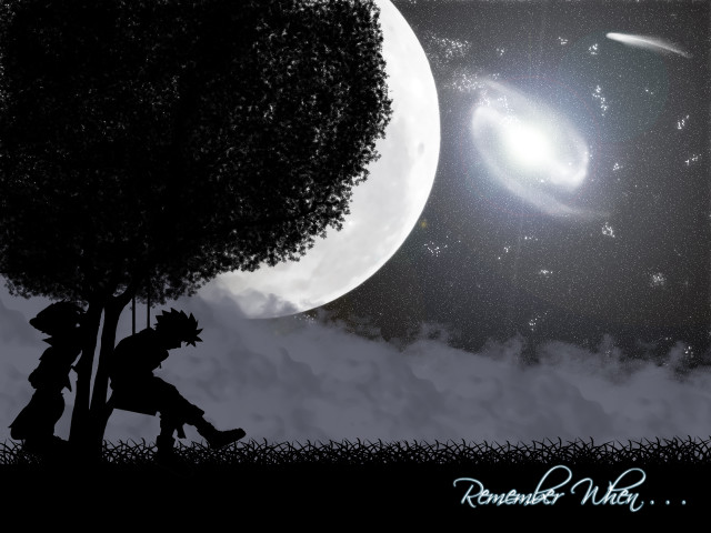 Moonlight forest couple fireworks astronaut free wallpaper for desktop - medium preview image