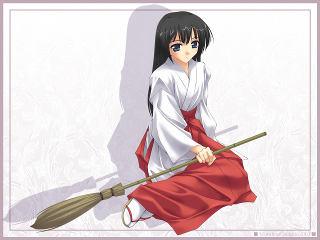 Woman kimono stick red dress free wallpaper for desktop - medium preview image