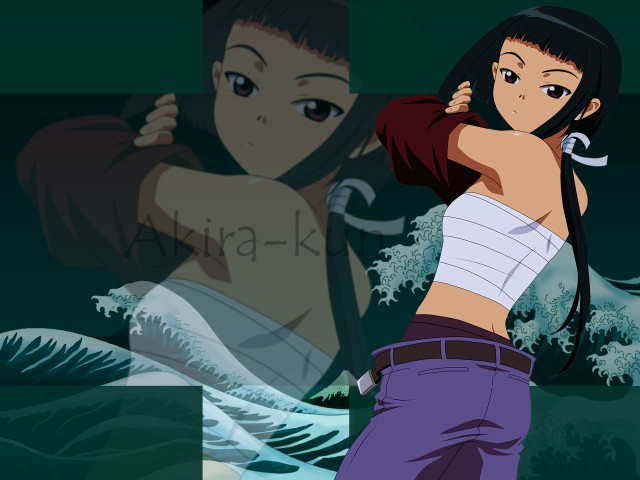 Woman purple pants gun background free wallpaper for desktop - medium preview image